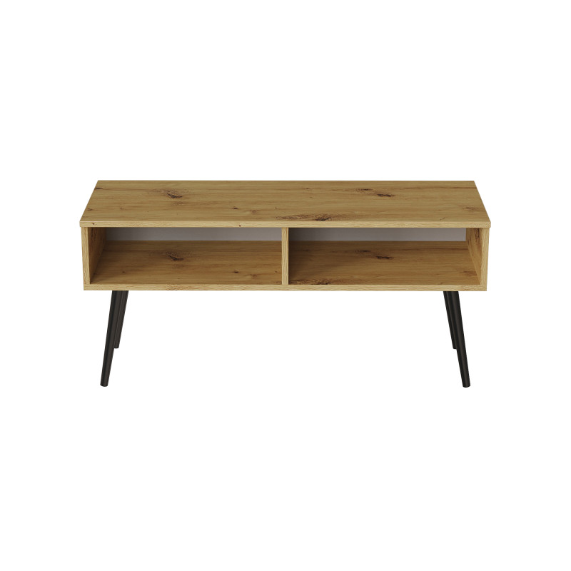 Тумба під ТВ Невада Ferrum-decor 45x100x38 Чорний метал ДСП Дуб Артизан 16 мм (FRD-106726)