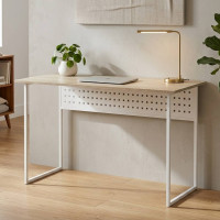 Письмовий стіл Ferrum-decor Майк 75x140x60 білий ДСП Дуб Сонома 16мм (FRD-101318)