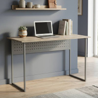 Письмовий стіл Ferrum-decor Майк 75x100x70 сірий ДСП Дуб Сонома 16мм (FRD-101798)