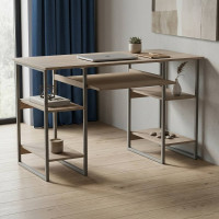 Письмовий стіл Ferrum-decor Тім 75x120x70 сірий ДСП Дуб Сонома 16мм (FRD-101888)
