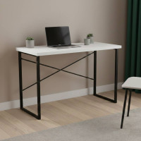 Письменный стол Ferrum-decor Дейв 76x140x70 черный ДСП Белое 32мм (FRD-102018)