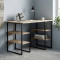 Компьютерный стол Ferrum-decor Карэн 75x140x60 черный ДСП Дуб Сан-Марино 32мм (FRD-102058)