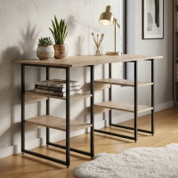 Комп'ютерний стіл Ferrum-decor Карен 75x140x70 чорний ДСП Дуб Сан-Марино 32мм (FRD-102078)