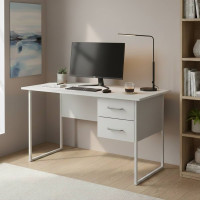 Письмовий стіл Ferrum-decor Дакота 75x120x60 білий ДСП Біле 16мм (FRD-102088)