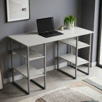 Письменный стол Ferrum-decor Карэн 75x140x60 серый ДСП Белое 16мм (FRD-102428)