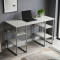 Письменный стол Ferrum-decor Карэн 75x140x60 серый ДСП Белое 16мм (FRD-102428)