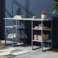 Письменный стол Ferrum-decor Карэн 75x120x70 серый ДСП Белое 16мм (FRD-102438)