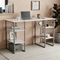 Письмовий стіл Ferrum-decor Карен 75x140x70 сірий ДСП Біле 16мм (FRD-102448)