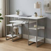 Письмовий стіл Ferrum-decor Тім 75x140x60 сірий ДСП Біле 16мм (FRD-102468)