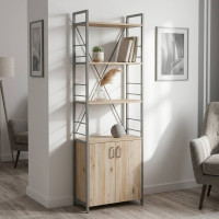 Етажерка 4/60 Ferrum-decor Серії Конект з тумбою 179x60x28 Сірий ДСП Сан-Марино (FRD-102478)