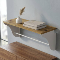 Настінна полиця Ferrum-decor Комфі 260x500x240 метал Білий ДСП Дуб Артизан 16 мм (FRD-102728)
