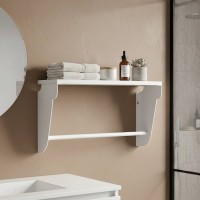 Полиця настінна Ferrum-decor Світ 300x700x150 метал Білий ДСП Біле 16 мм (FRD-102828)