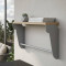 Полка настенная Ferrum-decor Свит 300x700x150 металл Серый ДСП Сонома 16 мм (FRD-102838)