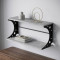 Полка настенная Ferrum-decor Букин 330x500x240 металл Черный ДСП Бетон16 мм (FRD-102848)