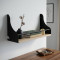 Полка настенная Ferrum-decor Изи 260x500x150 металл Черный ДСП Сонома 16 мм (FRD-102908)