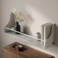 Полка настенная Ferrum-decor Изи 260x500x150 металл Белый ДСП Бетон 16 мм (FRD-102918)