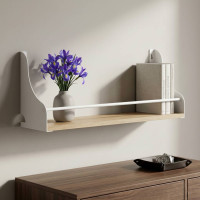 Полиця настінна Ferrum-decor Ізі 260x600x150 метал Білий ДСП Дуб Артизан 16 мм (FRD-102938)