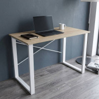 Письмовий стіл Ferrum-decor Драйв 750x1200x700 Білий метал ДСП Дуб Сонома 16 мм (FRD-103188)