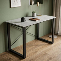 Письменный стол Ferrum-decor Драйв 750x1400x700 Черный металл ДСП Бетон 16 мм (FRD-103198)