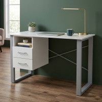 Письменный стол с ящиками Ferrum-decor Оскар 750x1400x600 металл Серый ДСП Белое 16 мм (FRD-103248)