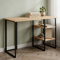 Письмовий стіл Ferrum-decor Кевін 75x140x70 чорний ДСП Дуб Сонома 16мм (FRD-103838)