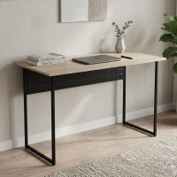 Письмовий стіл Ferrum-decor Майк 75x100x60 чорний ДСП Дуб Сонома 16мм (FRD-103848)