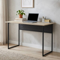 Письмовий стіл Ferrum-decor Майк 75x140x60 чорний ДСП Дуб Сонома 16мм (FRD-103868)