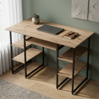 Комп'ютерний стіл Ferrum-decor Тім 75x120x70 чорний ДСП Дуб Сан-Марино 32мм (FRD-103978)