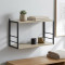 Книжкова полиця універсальна Ferrum-decor Стім 1 38x63x26 чорний ДСП Дуб Сонома 16мм (FRD-104088)