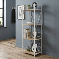 Етажерка 4/34 Ferrum-decor Серії Конект 120x34x28 білий ДСП Дуб Сан-Марино 16мм (FRD-104278)