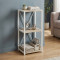 Етажерка 3/34 Ferrum-decor Серії Конект 73x34x28 білий ДСП Дуб Сонома 16мм (FRD-104298)