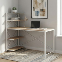 Комп'ютерний стіл Ferrum-decor Джек 75x140x60 Білий ДСП ДСП Дуб Сан-Марино (FRD-104408)