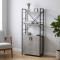 Етажерка 3/60 Ferrum-decor Серії Конект з тумбою 144x60x28 Чорний ДСП Бетон (FRD-104448)