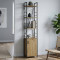 Етажерка 4/34 Ferrum-decor Серії Конект з тумбою 179x34x28 Чорний ДСП Артизан (FRD-104468)