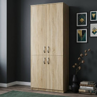 Шафа Анжело Ferrum-decor 5 полиць 4 двері 1900x800x380 ДСП Дуб Сонома 16 мм (FRD-105058)