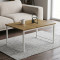 Стіл журнальний приставний Террі Комбо Ferrum-decor 345x662x440 Білий метал ДСП Дуб Артизан 16 мм (FRD-105148)