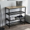 Полиця для взуття Слайм 3 Ferrum-decor 635x630x260 Чорний метал ДСП Дуб Сонома 16 мм (FRD-105158)