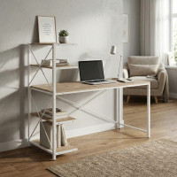 Комп'ютерний стіл Ferrum-decor Джек 75x140x70 Білий ДСП Дуб Сан-Марино (FRD-105416)