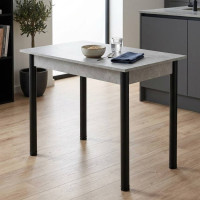 Стіл кухонний Ferrum-decor Беніта 75x120x60 Чорний ДСП Бетон 16мм (FRD-105566)