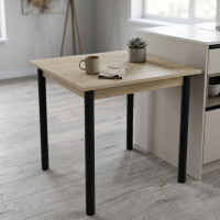 Кухонний стіл Ferrum-decor Агата 75x70x70 Чорний ДСП Сонома 16мм (FRD-106246)