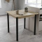 Стол кухонный Ferrum-decor Агата 75x70x70 Черный ДСП Сонома 16мм (FRD-106246)