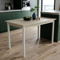 Стол кухонный Ferrum-decor Бенита 75x120x70 Белый ДСП Сонома 16мм (FRD-106276)