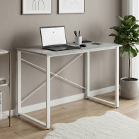 Стіл письмовий Дейв Ferrum-decor 750x1000x700 Білий метал ДСП Бетон 32 мм (FRD-106456)