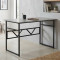 Стіл письмовий Раян Ferrum-decor 750x1400x600 Чорний метал ДСП Бетон 32 мм (FRD-106486)