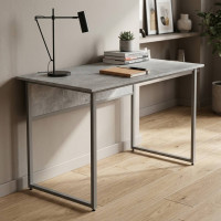 Стол письменный Коди Ferrum-decor 75x140x60 Серый металл ДСП Бетон 32 мм (FRD-106596)