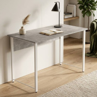 Стіл письмовий Курт Ferrum-decor 75x100x60 Білий метал ДСП Бетон 16 мм (FRD-106616)
