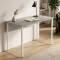 Стіл письмовий Курт Ferrum-decor 75x100x60 Білий метал ДСП Бетон 16 мм (FRD-106616)