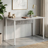 Стіл письмовий Курт Ferrum-decor 75x140x70 Білий метал ДСП Бетон 16 мм (FRD-106646)