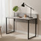 Стіл письмовий Скай Ferrum-decor 75x140x60 Чорний метал ДСП Бетон 32 мм (FRD-106666)