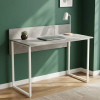 Стіл письмовий Скай Ferrum-decor 75x120x70 Білий метал ДСП Бетон 16 мм (FRD-106676)